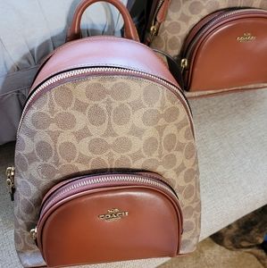 Pre-owned COACH Mini Court Backpack in Signature Canvas